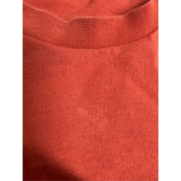 North Face Shirt Mens Red Crewneck Short Sleeve Casual Cotton Sz M See Notes - Picture 2 of 7